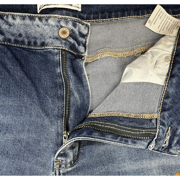 Kancan Flare High Rise Back Seam Jeans Plus Size 20 Medium Wash Raw Hem - Picture 11 of 13